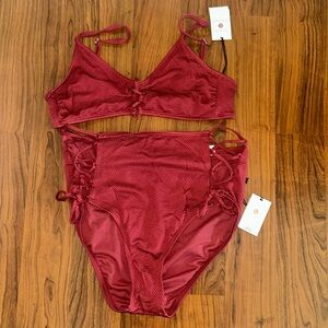 HIGH WAISTED BATHING SUIT - Top is Medium, Bottoms are Large